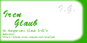 iren glaub business card